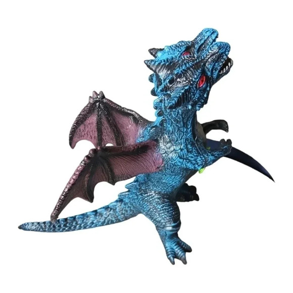 The blue dragon beast hard plastic with 2 heads with sound - Picture 2 of 7